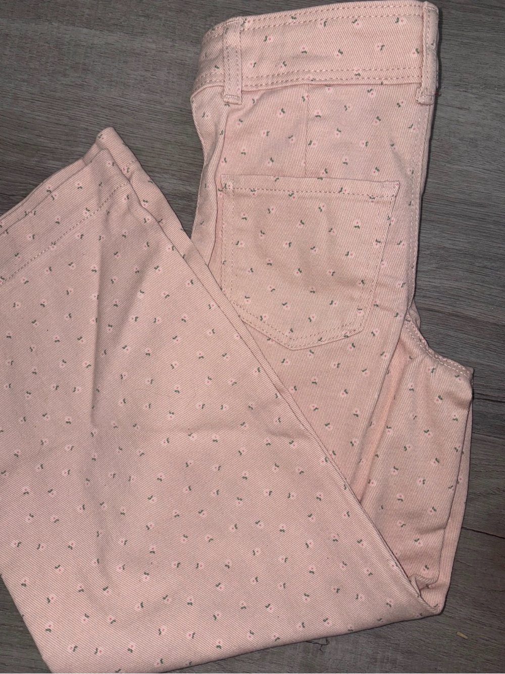 H&M Light Pink Skinny Jeans with Tiny Dot Print